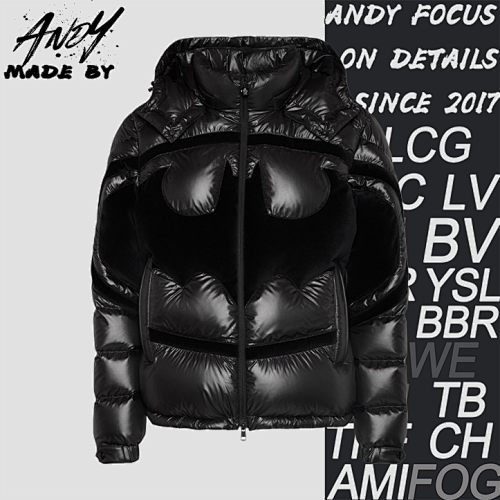 Batman Logo Adjustable Cuff Short Down Jacket