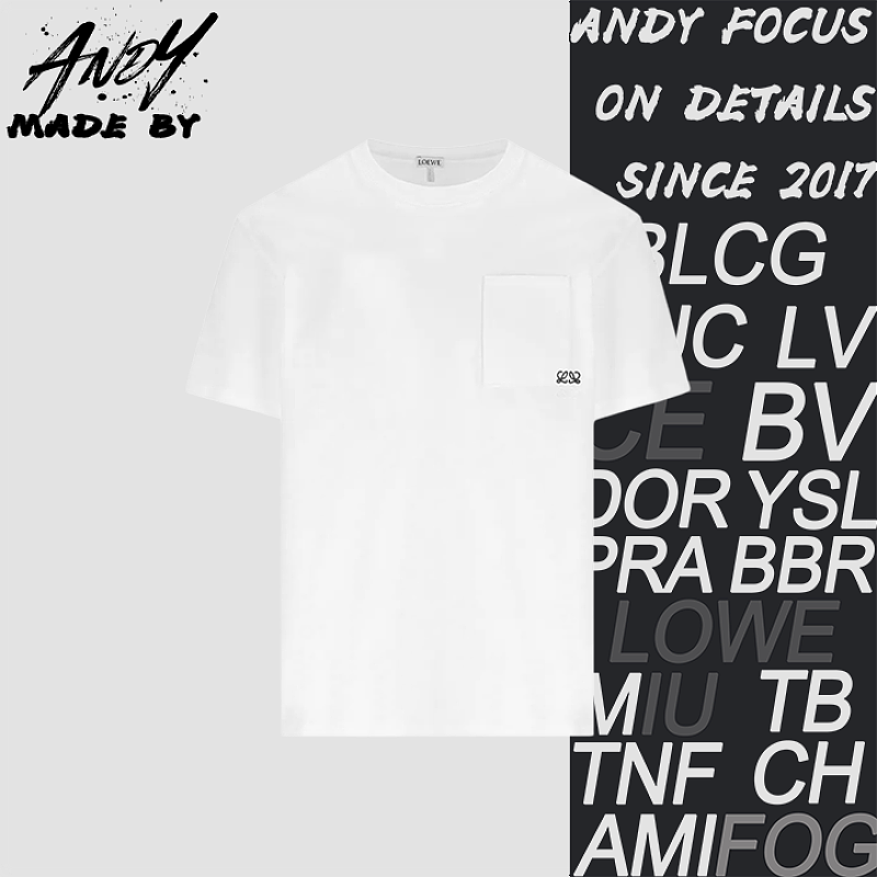 Loewe Pocket Two-Tone Embroidered Short Sleeve