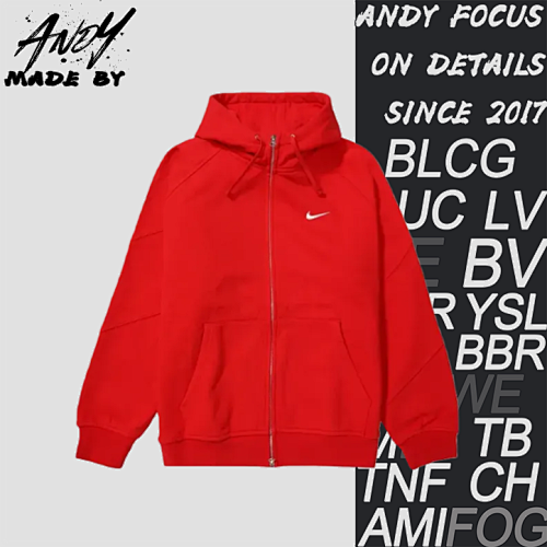 Supreme Sup Nk Collaboration Hooded Jacket With Embroidered Swoosh
