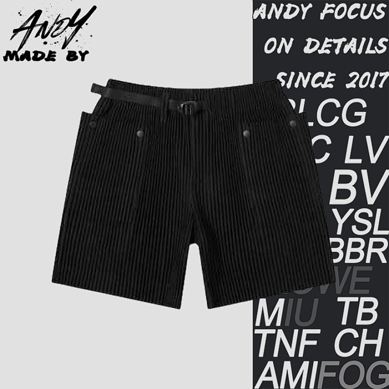 M Iyake Issei Black Workwear Shorts
