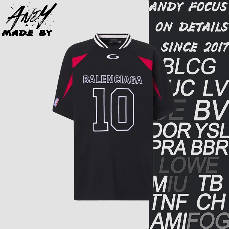 No. 10 Color-block Embroidered Jersey