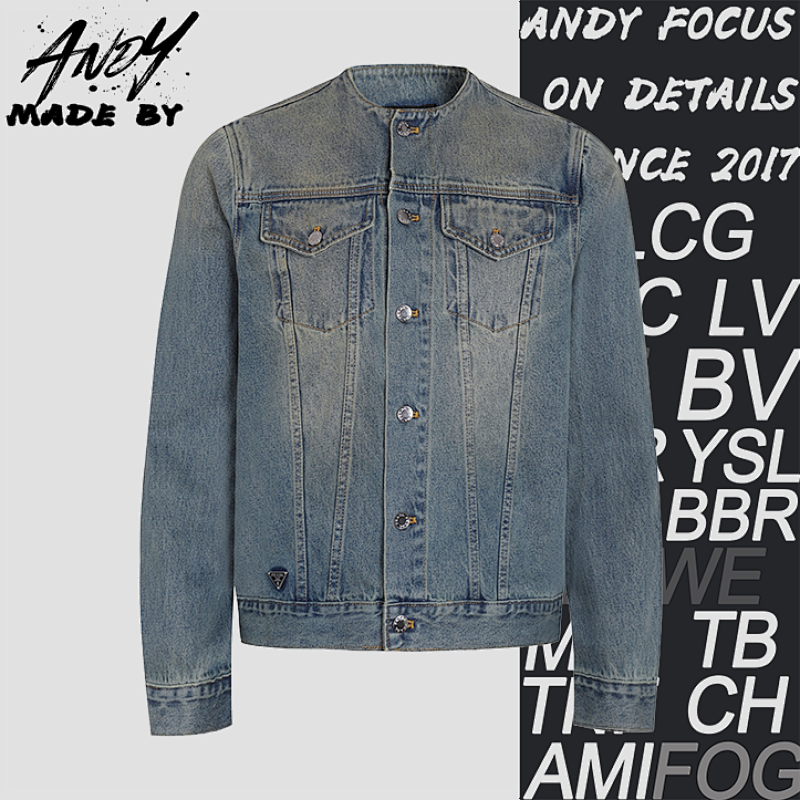 Classic Solid Color Washed Casual Denim Jacket