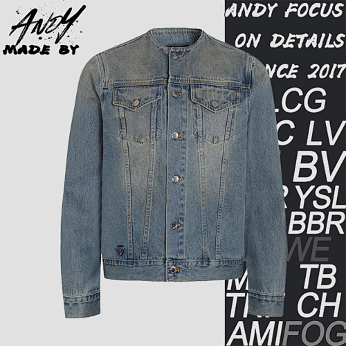 Classic Solid Color Washed Casual Denim Jacket