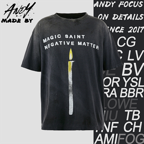 S M Candle Print Short-sleeved Shirt