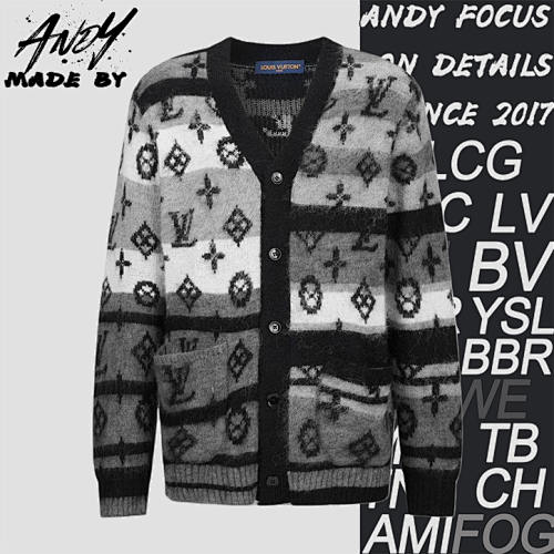 Louis Vuitton Mohair Knit Jacquard Cardigan
