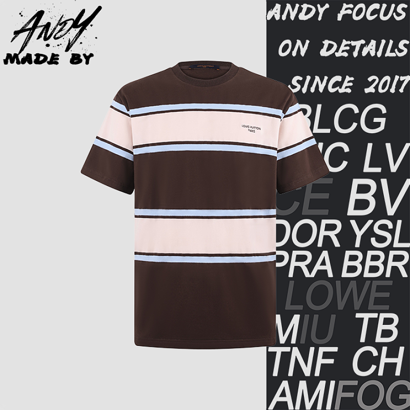 Embroidered Logo Stripe Short-Sleeve T-Shirt
