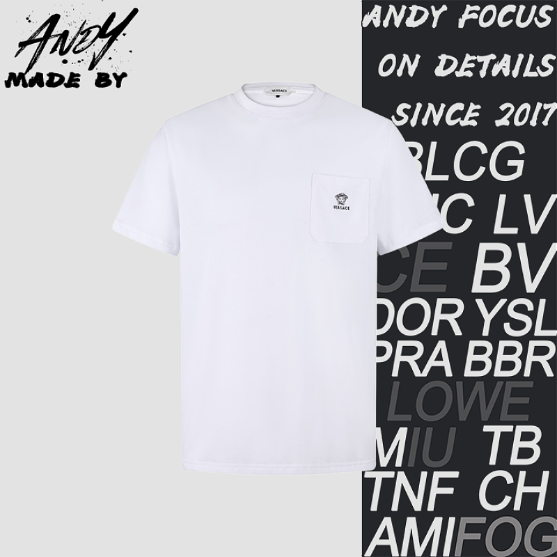 Cotton T-shirt With Chest Patch Embroidery Logo