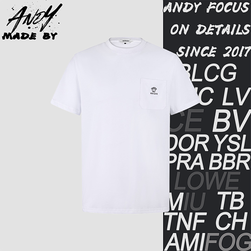 Cotton T-shirt With Chest Patch Embroidery Logo
