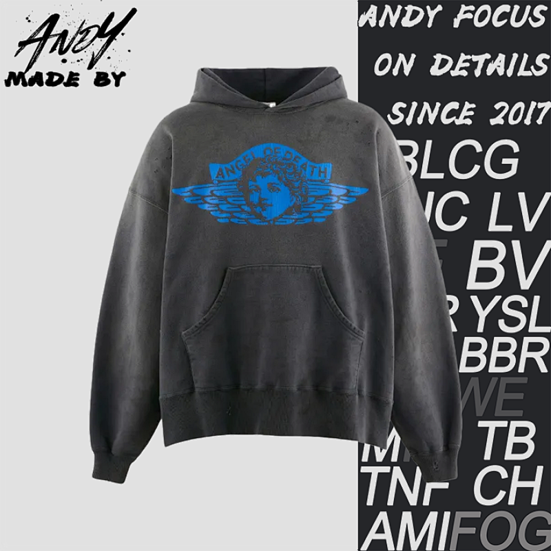 Angel Rebirth Print Hoodie