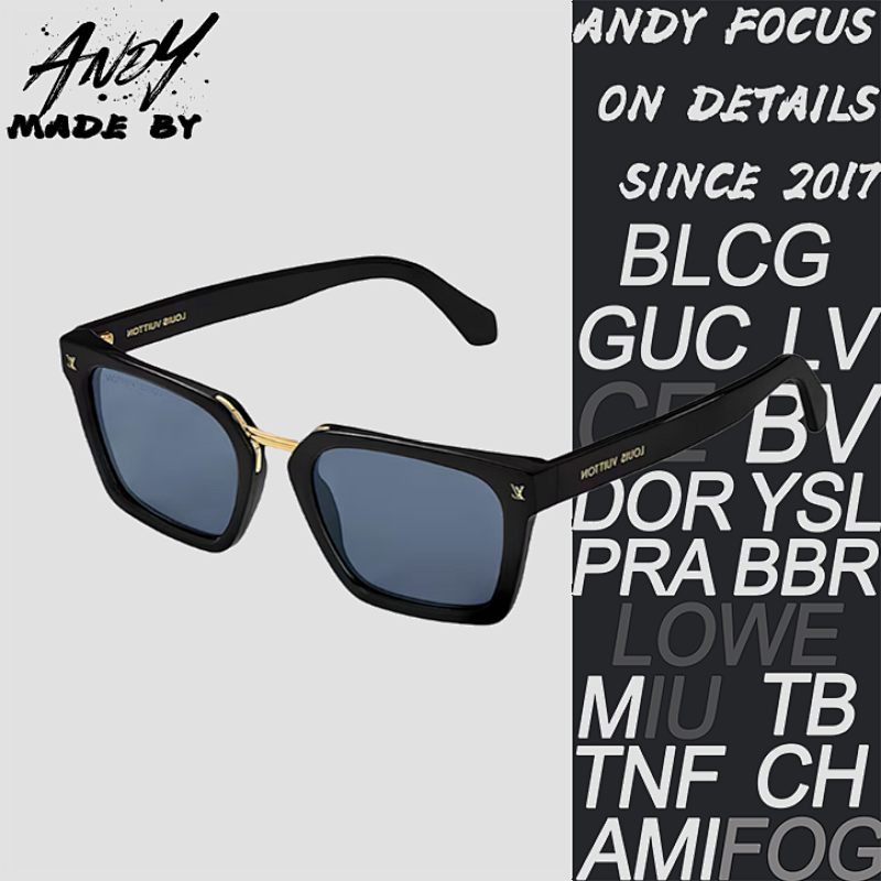 L V Engraved Logo Sunglasses
