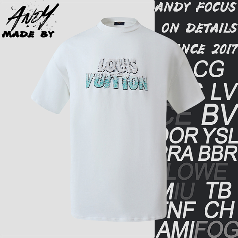 Louis Vuitton 24 L V 23 Classic Beaded Crew Neck Short Sleeve