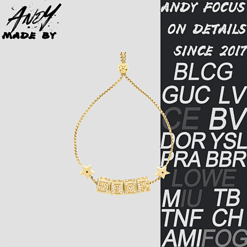 Full Diamond Letter Bracelet
