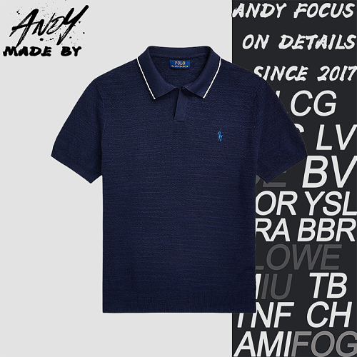 Ruff Linen Polo Shirt With Seagull Collar