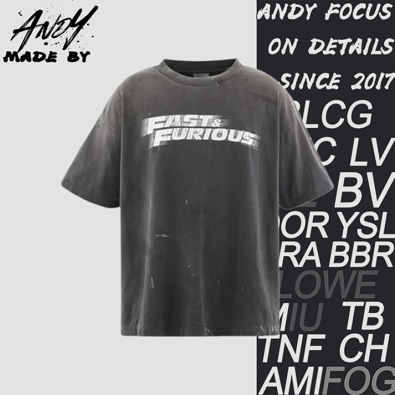 Fast & Furious Letter Print Short Sleeve