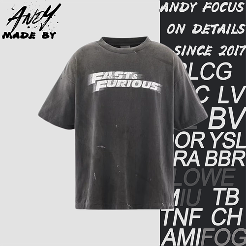 Fast & Furious Letter Print Short Sleeve