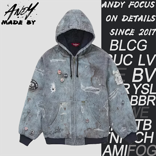 Hjr Co-branded Hooded Down Jacket With Logo Pattern