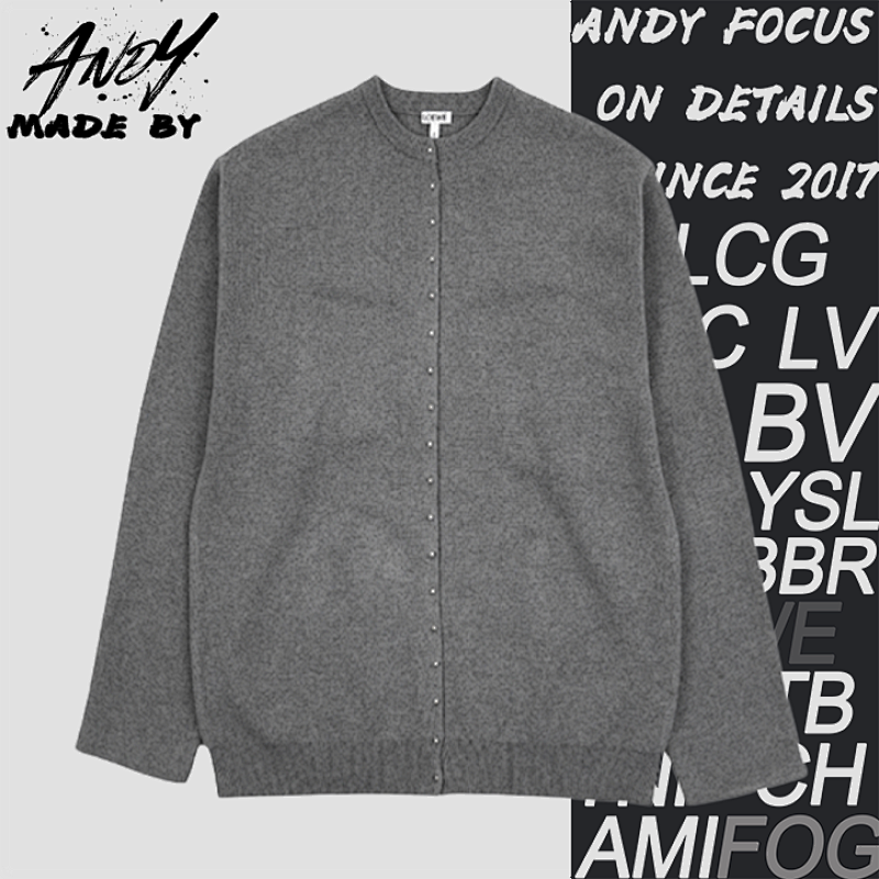 Loe 24Fw Studded Cardigan Jacket