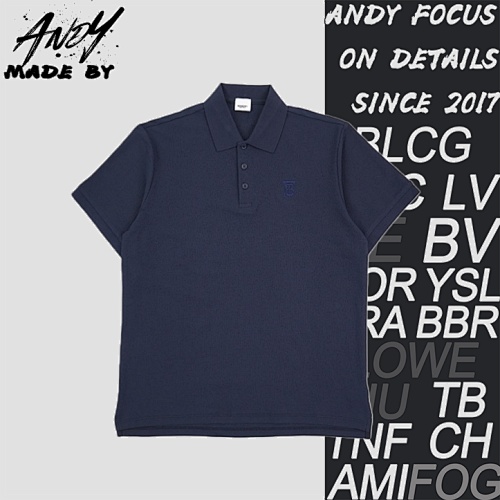Bbr Small BT Embroidered Polo Short-Sleeve T-Shirt - Navy Blue