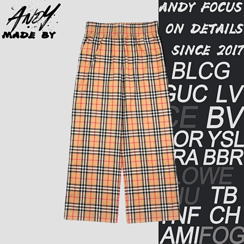 Bbr Check Black Stripe Stretch Cotton Trousers