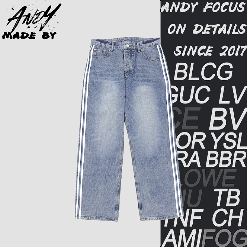 Collab AD Three-stripe Washed Show Jeans