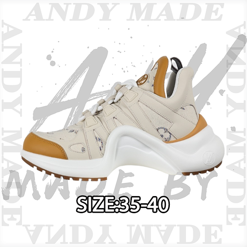 Louis Vuitton Shock-absorbing Mesh Sports Bow Retro Dad Sneakers