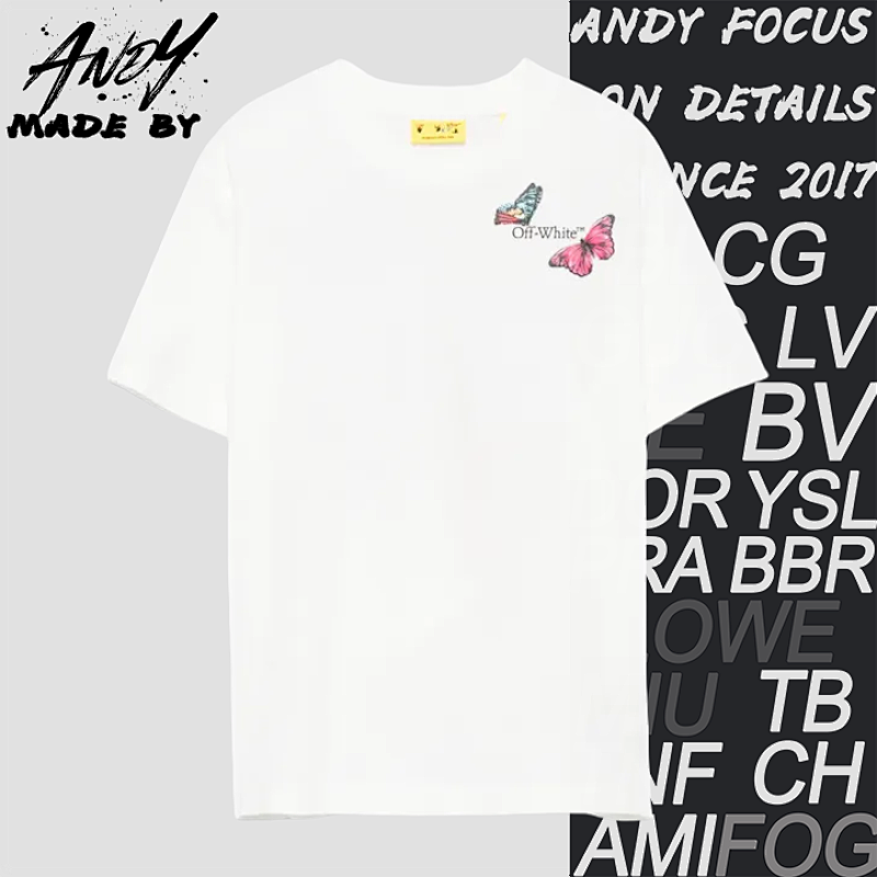 Off Butterfly Arrow Print Short Sleeves