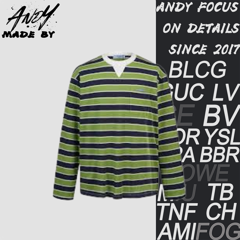 Prd Striped Drop-Shoulder Long Sleeve - Green