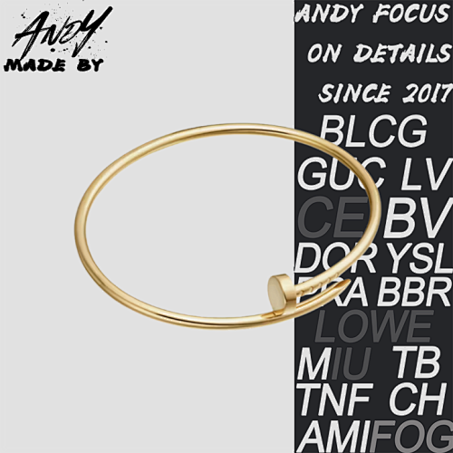 C Fine Edition Diamond Free Nail Bracelet Gold