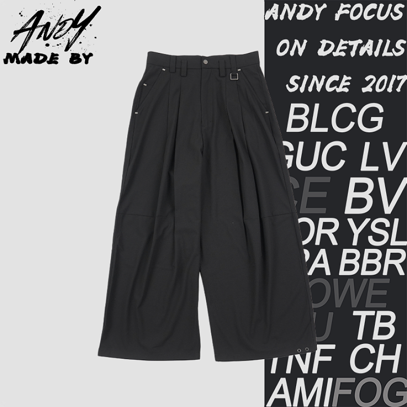 Square Buckle Casual Pants