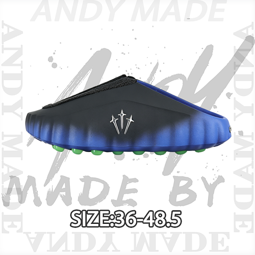 Nike Mind Mule Black Gradient Blue With Neon Green