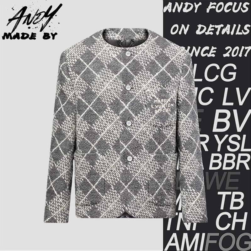 Louis Vuitton LV Coarse Woolen Woven Plaid Jacket