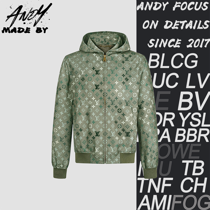 Louis Vuitton Monogram All-Over Logo Hooded Jacket