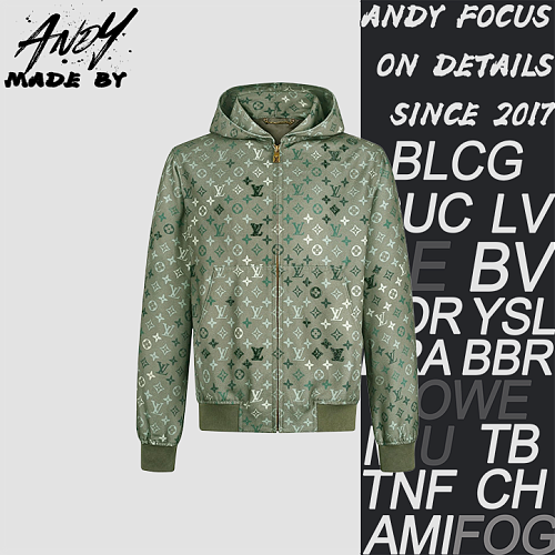 Louis Vuitton Monogram All-Over Logo Hooded Jacket