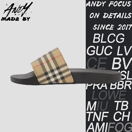 Burberry B Urberry D3 Classic Plaid Slippers