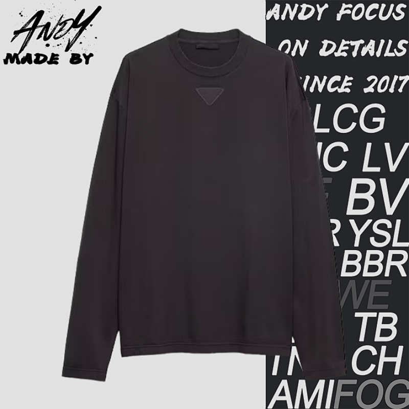 Triangular Patch Crew Neck