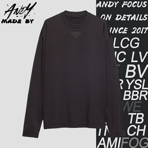 Triangular Patch Crew Neck