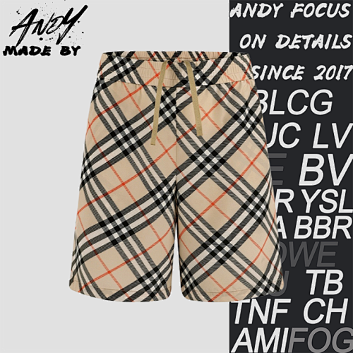 Elastic Waist Plaid Silk Casual Shorts