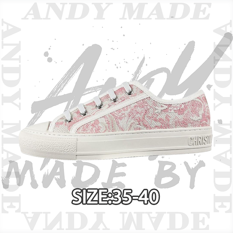 Dior Thin-soled Embroidered Pink Tiger