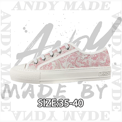 Dior Thin-soled Embroidered Pink Tiger