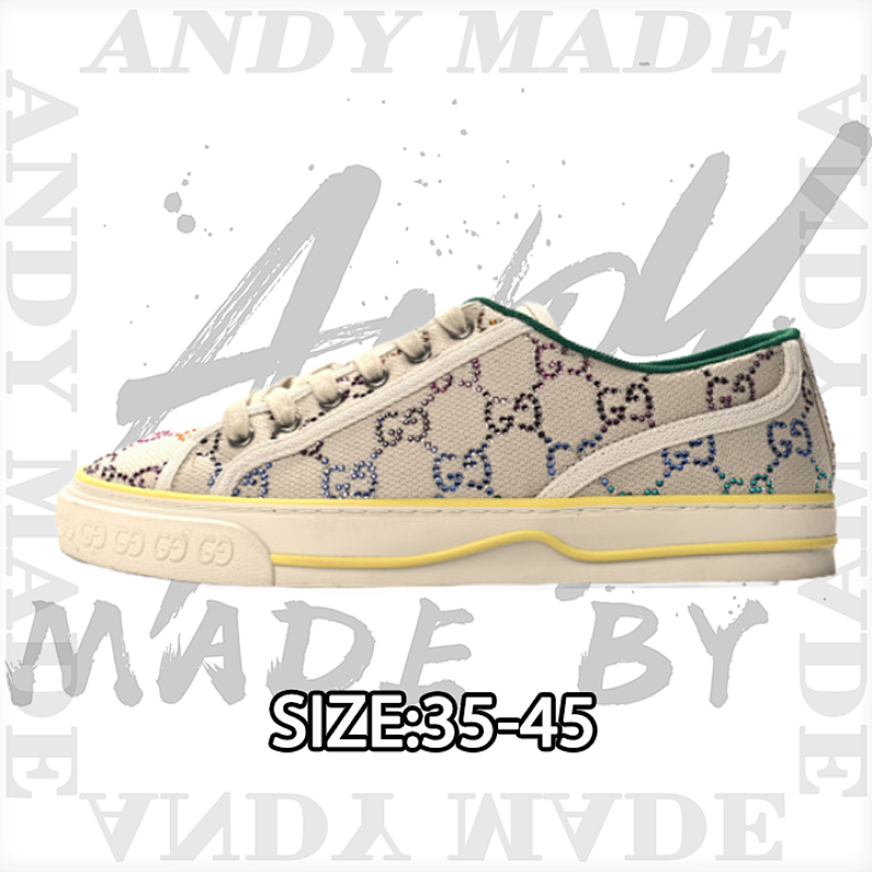 Tennis Print Sneaker Gucci Canvas Shoes Series Full Gif