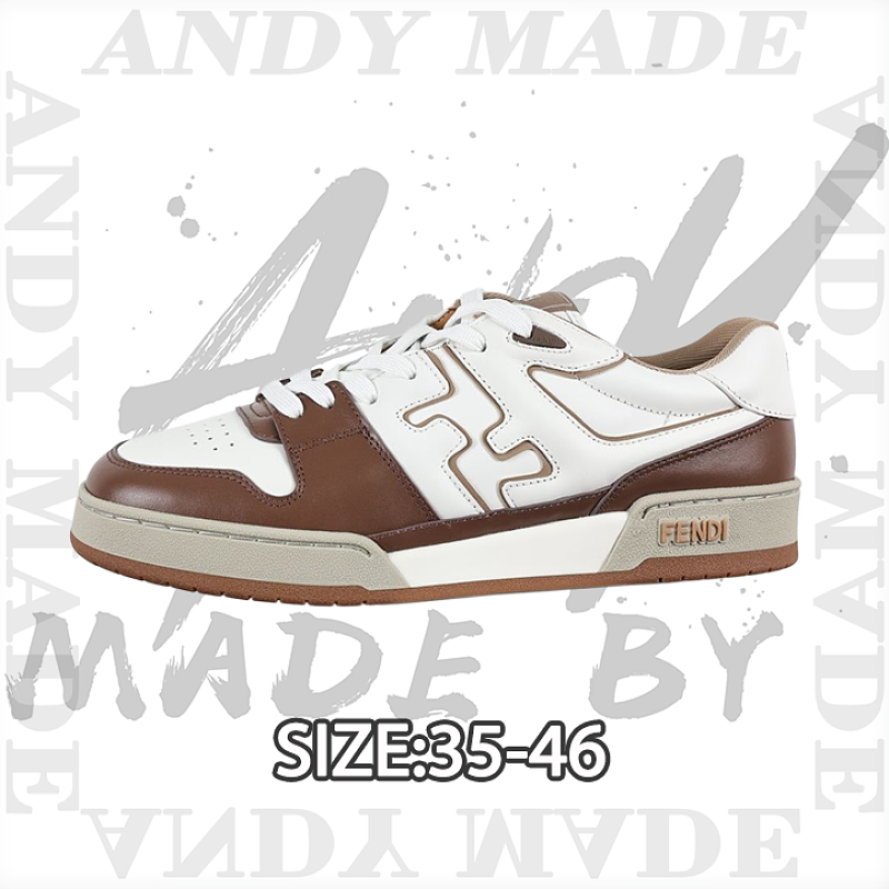 Fendi Fashion Sneakers White And Brown