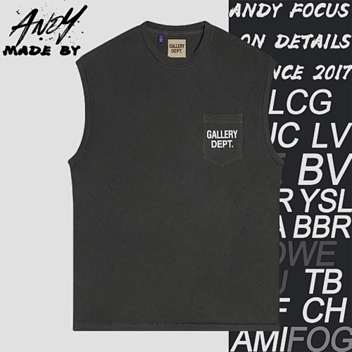 G D Pocket English Print Vest Short Sleeves