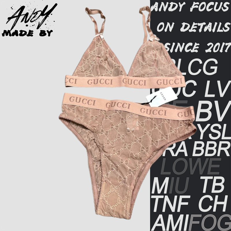 Gucci G Home Letter Embroidery Mesh Sexy Bikini