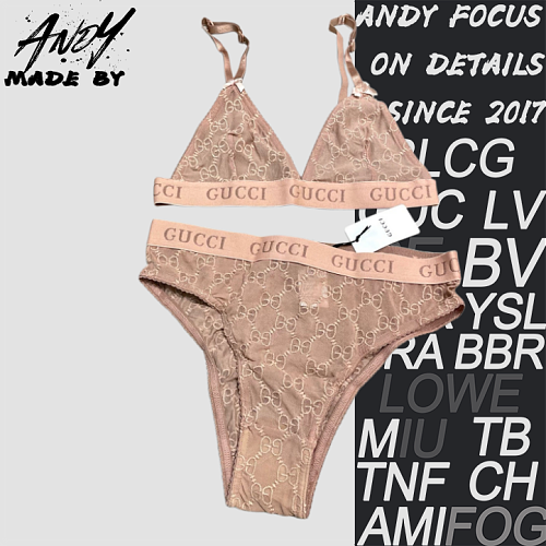 Gucci G Home Letter Embroidery Mesh Sexy Bikini