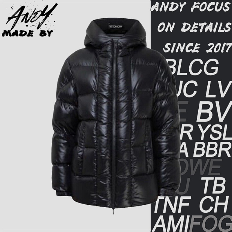 Black Label Down Jacket With Ribbon