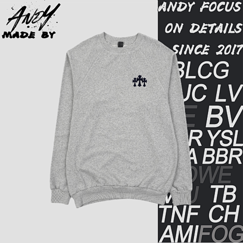 Cross-shaped Flocked Sweatshirt