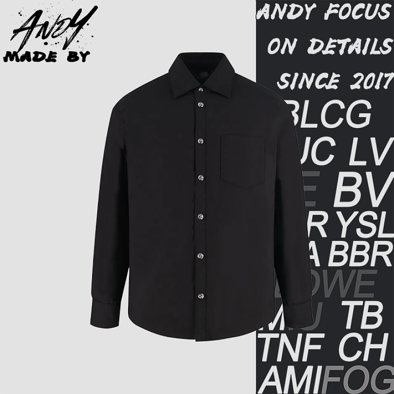 Long-sleeve Shirt With Cross Leather Patch On The Cuff