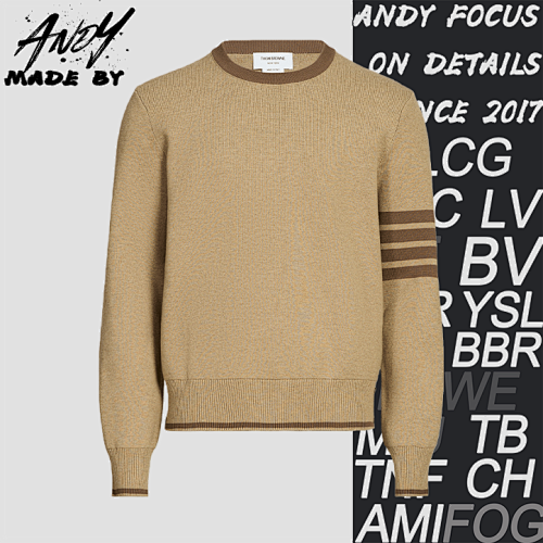 Color-blocked Crew Neck Knit Sweater