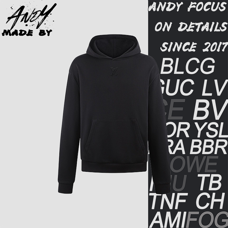 Embossed Logo Cotton Hoodie