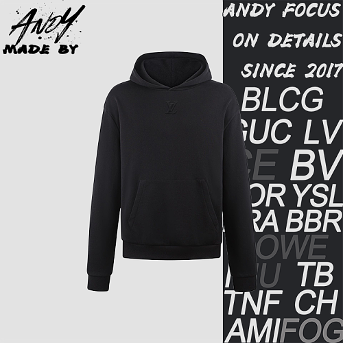Embossed Logo Cotton Hoodie